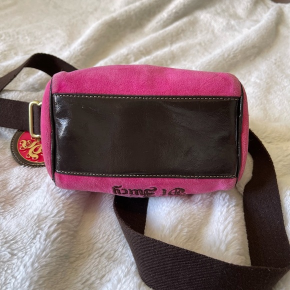 Vintage Juicy Couture Bag Rare House Of Juicy Hot Pink Mini Velour Purse - Picture 2 of 5
